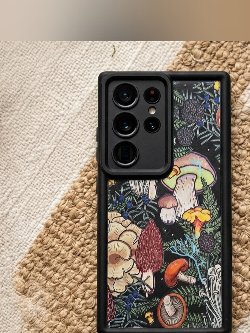 Cottagecore Mushroom Forest Shockproof Phone Case, Dark Botanical Academia Cover